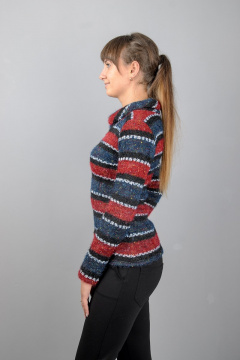 Джемпер классический прямой силуэт из трикотажа с воротником-хомутом Mita ЖМ965а - фото 4