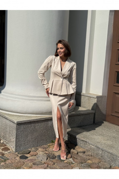 Жакет THE.WOMAN 0285-1 бежевый - фото 3