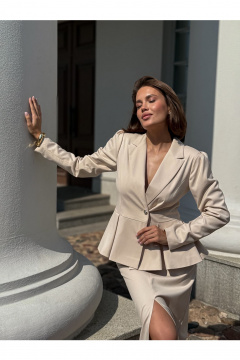 Жакет THE.WOMAN 0285-1 бежевый - фото 1