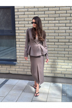 Жакет THE.WOMAN 0285-1 кофейный - фото 3