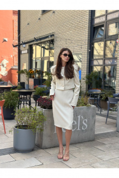 Юбка THE.WOMAN 0341-1 бежевый - фото 4