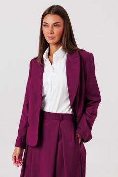 Блуза, жакет, юбка Ларс Стиль 1132 фиолетово-бордовый - фото 4