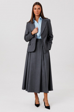 Блуза, жакет, юбка Ларс Стиль 1132/1 серо-графитовый - фото 1