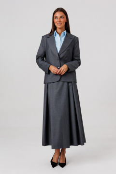 Блуза, жакет, юбка Ларс Стиль 1132/1 серо-графитовый - фото 2