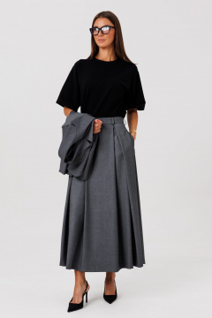 Жакет, майка, юбка Ларс Стиль 1133 серо-графитовый - фото 3