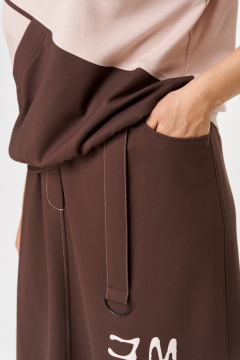 Джемпер, юбка Aira Style 24129 пудра-коричневый - фото 4