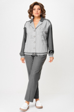 Брюки, жакет Aira Style 24231 темно-серый - фото 3
