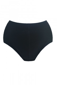 Трусы женские хлопок и трикотаж с высоким бочком и коррекцией Teyli 183 черный - фото 2