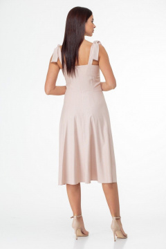 Платье-сарафан из пастельно-розовых тканей с кружевной отделкой Anelli 847 нюд - фото 4