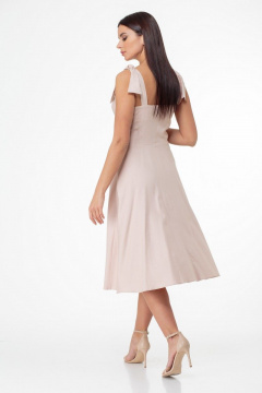 Платье-сарафан из пастельно-розовых тканей с кружевной отделкой Anelli 847 нюд - фото 3