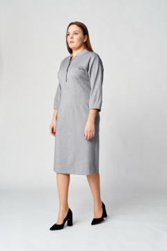 Платье демисезонное женское с вытачками и молнией Almirastyle 107 серый - фото 4