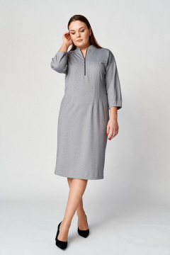 Платье демисезонное женское с вытачками и молнией Almirastyle 107 серый - фото 1
