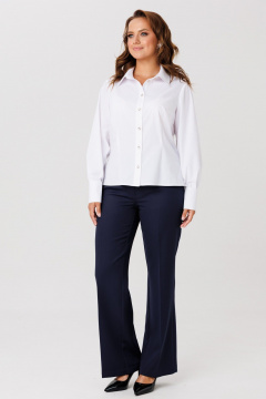 Блуза, брюки, жилет Mubliz 286 синий_белый - фото 3