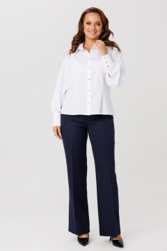 Блуза, брюки, жилет Mubliz 286 синий_белый - фото 2