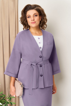Блуза, жакет, юбка VOLNA 1428 сиреневый - фото 2