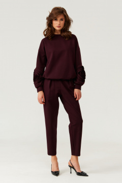 Брюки Панда 14263 бордовый - фото 1