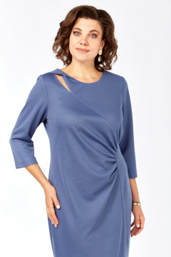 Платье Rishelie 1002 синий - фото 5