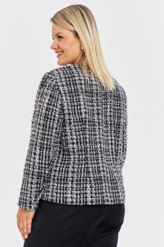 Брюки, жакет OVERYOU М216 черно-белый с черным - фото 4