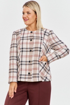 Брюки, жакет OVERYOU М216/1 бежево-терракотовый - фото 3