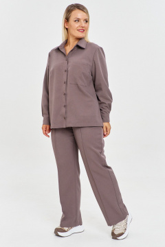 Брюки, рубашка OVERYOU М217 какао - фото 4