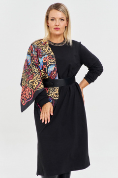 Платье OVERYOU М219 черный - фото 5