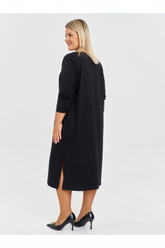 Платье OVERYOU М219 черный - фото 3
