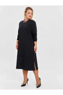 Платье OVERYOU М219 черный - фото 2