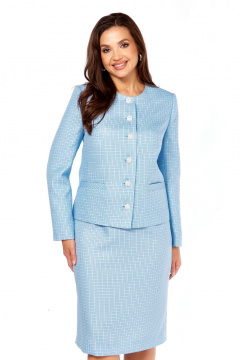Жакет, юбка MALI 725-070 голубой - фото 4