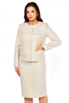 Жакет, юбка MALI 725-070 бежевый - фото 4