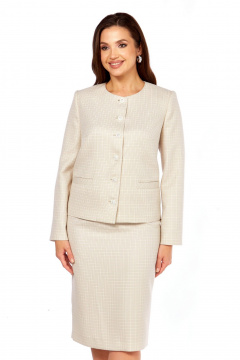 Жакет, юбка MALI 725-070 бежевый - фото 3