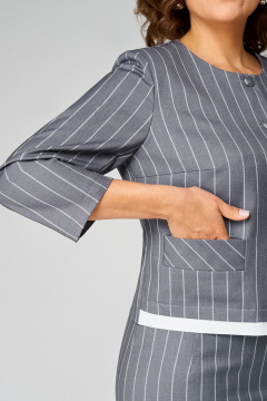 Жакет, юбка Мишель стиль 1299 серый - фото 5