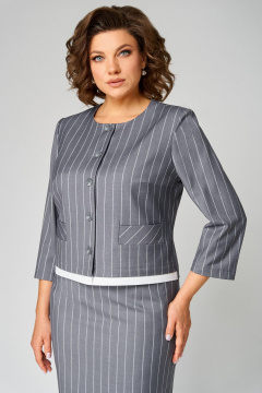 Жакет, юбка Мишель стиль 1299 серый - фото 4