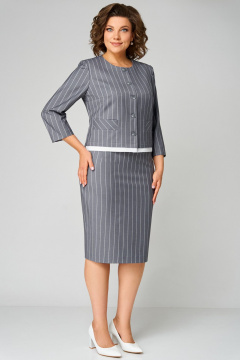 Жакет, юбка Мишель стиль 1299 серый - фото 3