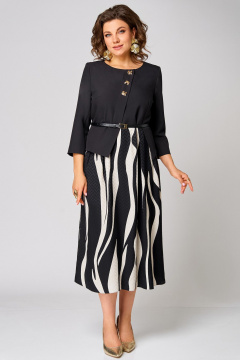 Платье Мишель стиль 1303 черно-молочный - фото 3