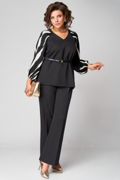 Блуза, брюки Мишель стиль 1305 черный - фото 1