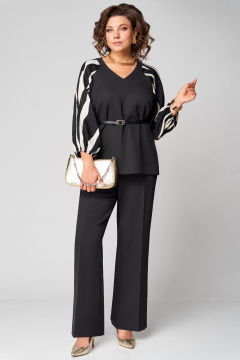 Блуза, брюки Мишель стиль 1305 черный - фото 3