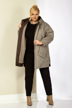 Куртка Shetti 2198 бежево-серый - фото 4