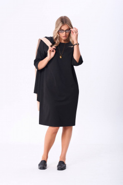 Кардиган, платье Anastasia 1276 черный/черный+молочный+беж - фото 5