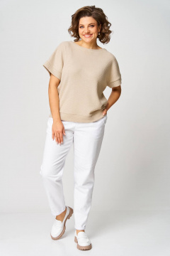 Джемпер Rumoda 2262 бежевый - фото 3