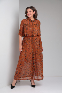 Платье ZigzagStyle 532 рыжий - фото 1