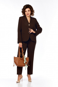 Брюки, жакет Vilena 1086 шоколад - фото 1