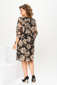 Платье Romanovich Style 1-2792 коричневые_цветы - фото 5