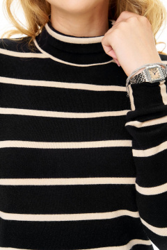 Водолазка, жилет, леггинсы T&N 7691 бежевый-черный - фото 4