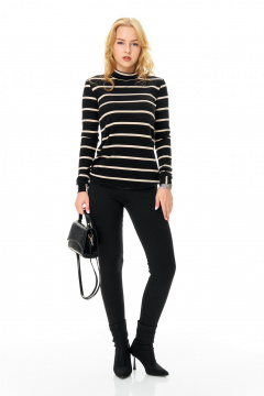 Водолазка, леггинсы T&N 7692 черный - фото 1