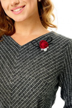 Платье T&N 7694 черный_меланж - фото 4