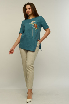 MALI 721-037 бирюзовый+натуральный