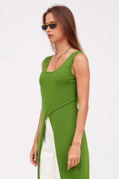 Туника из трикотажа с летним стилем и свободным кроем Favorini 31641 зеленый - фото 1