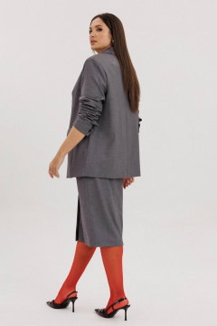 Костюм 3-ка из трикотажа с классическим жакетом и юбкой миди Fantazia Mod 4954 - фото 4