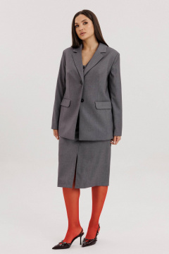 Костюм 3-ка из трикотажа с классическим жакетом и юбкой миди Fantazia Mod 4954 - фото 2