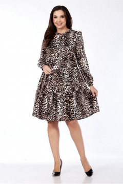 Платье Милора-стиль 1137 серый_леопард - фото 2